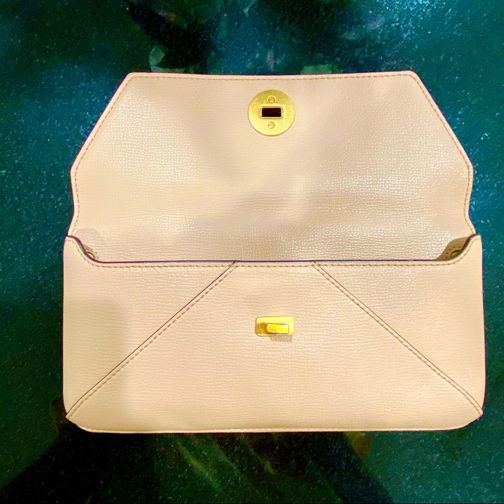 Tory Burch Sand Kira Envelope Clutch - Picture 9 of 14